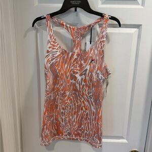 NWT Fila Women's Tennis Racerback Tank Top w built in bra Sz XL $65